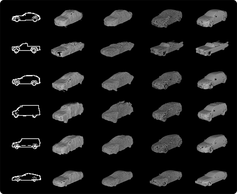 3D Car Shape Reconstruction from a Single Sketch Image