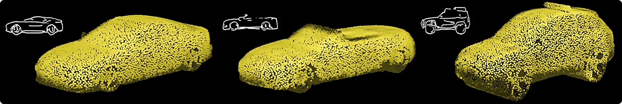 3D Car Shape Reconstruction from a Contour Sketch using GAN and Lazy Learning