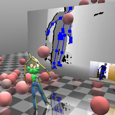 Real-Time Physical Modelling of Character Movements with Microsoft Kinect